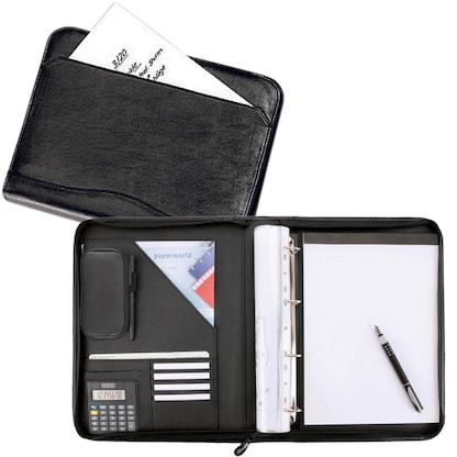 Artikelbild für Alassio Ringbuchmappe REGGIO Lederimitat DIN A4 schwarz, Artikelnummer 599209