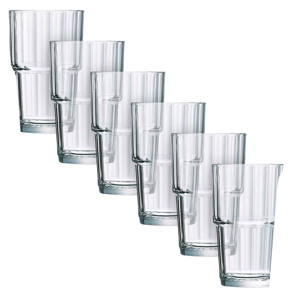 Arcoroc ARC 47602 - Set di 6 bicchieri da tè in vetro, 230 ml, colore: Trasparente