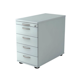 Artikelbild 1 für HAMMERBACHER Solid SC50 Standcontainer lichtgrau 5 Auszüge Metall-Bügelgriff chrom 42,8 x 80,0 x 72,0 - 76,0 cm, Artikelnummer 983015