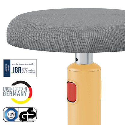 Artikelbild 6 für LEITZ Hocker Ergo Cosy 65180019 grau, gelb, 1 St., Artikelnummer 793947