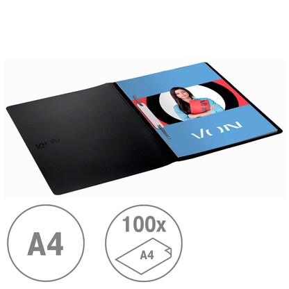 Artikelbild 6 für VON LEITZ Schnellhefter Kunststoff schwarz DIN A4, 1 St., Artikelnummer 635484