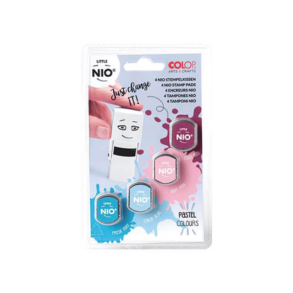 Artikelbild für COLOP Stempelkissen Little Nio Pastell fresh mint, calm blue, soft pink, cozy red 4x 1,7 x 1,7 cm, 4 St., Artikelnummer 619969
