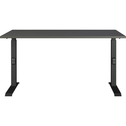 Artikelbild 7 für GERMANIA Bedano höhenverstellbarer Schreibtisch grafit rechteckig, C-Fuß-Gestell schwarz 180,0 x 80,0 cm, Artikelnummer 388799