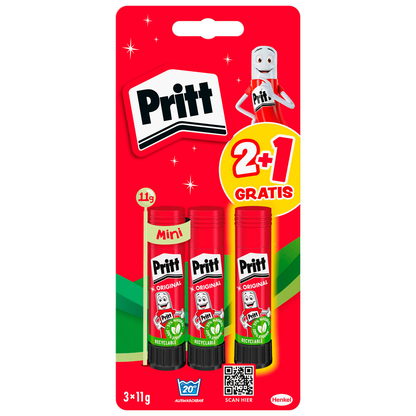 Artikelbild für 2 + 1 GRATIS: Pritt Klebestifte 11,0 g, 2 St. + GRATIS Klebestift 11,0 g, Artikelnummer 619971