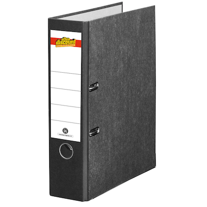 Artikelbild für office discount Ordner schwarz marmoriert Karton 8,0 cm DIN A4, 1 St., Artikelnummer 501445