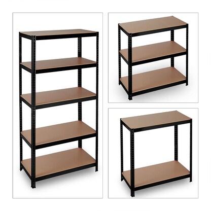 Artikelbild 8 für relaxdays Schwerlastregal 10026749_0 schwarz 90,0 x 45,0 x 180,0 cm, Artikelnummer 451833