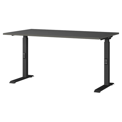 Artikelbild für GERMANIA Bedano höhenverstellbarer Schreibtisch grafit rechteckig, C-Fuß-Gestell schwarz 180,0 x 80,0 cm, Artikelnummer 388799