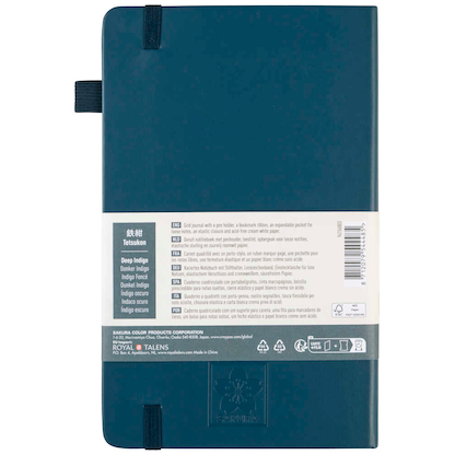 Artikelbild 2 für Sakura Notizbuch ca. DIN A5 kariert, dunkelindigo Hardcover 160 Seiten, 1 St., Artikelnummer 708907