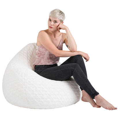 Artikelbild 2 für SITTING POINT FLUFFY HEARTS XL Sitzsack weiß, Artikelnummer 589059