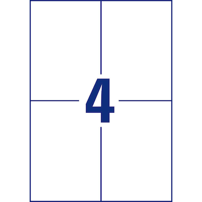 Artikelbild 2 für office discount Etiketten weiß 105,0 x 148,0 mm, 100 Blatt, Artikelnummer 711622