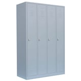 Artikelbild 1 für LÜLLMANN Spind lichtgrau 510140, 4 Schließfächer 117,0 x 50,0 x 180,0 cm, Artikelnummer 185078