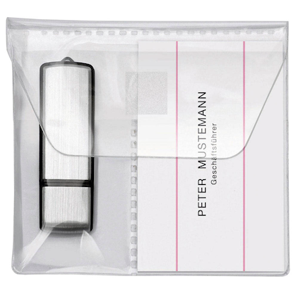 Artikelbild für VELOFLEX 2er USB-Stick-Hüllen transparent, 10 St., Artikelnummer 570093