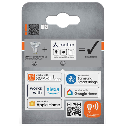 Artikelbild 5 für OSRAM LED-Lampe SMART+ MATTER SPOT GU10 4,7 W Drahtlose Steuerung über App oder Sprachsteuerung, 1 St., Artikelnummer 709958