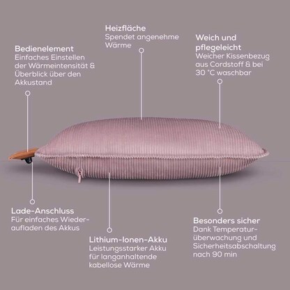 Artikelbild 11 für beurer HK 77 Heizkissen lavender-lilac 25,2 W, Artikelnummer 744407