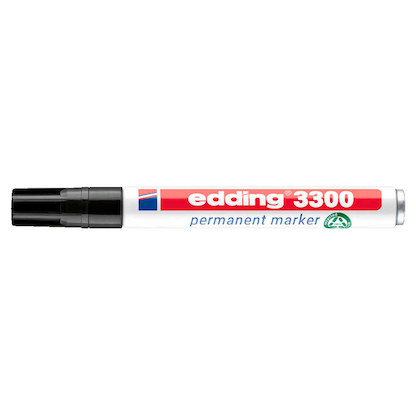 Artikelbild 4 für edding 3300 Permanentmarker schwarz 1,0 - 5,0 mm, 10 St., Artikelnummer 311134