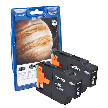 Artikelbild für AKTION: brother 2x LC-1240BK schwarz Druckerpatronen, 2er-Set, Artikelnummer 791129