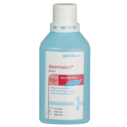 Artikelbild 2 für schülke desmanol pure Händedesinfektionsmittel 500 ml, Artikelnummer 302352