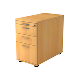 Artikelbild 1 für HAMMERBACHER Solid SC40 Standcontainer buche 4 Auszüge Stahl-Bügelgriff chrom 42,8 x 80,0 x 72,0 - 76,0 cm, Artikelnummer 983049