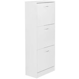 Artikelbild 1 für WOHNLING Schuhschrank, WL5.035 weiß 3 Fachböden 50,0 x 24,0 x 125,0 cm, Artikelnummer 905731
