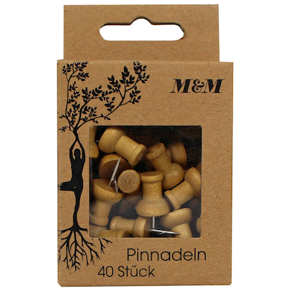 Artikelbild für M&M Pinnnadeln 40 Stück braun, 1 Pack, Artikelnummer 647477
