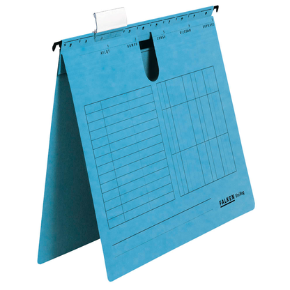 Artikelbild für FALKEN Hängehefter UNIREG Karton blau DIN A4 1x kaufmännische Heftung, 25 St., Artikelnummer 633495