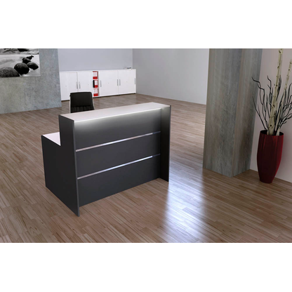 Artikelbild 6 für Kerkmann Empfangstheke BARI gerade, anthrazit, weiß 140,0 x 95,0 x 112,0 cm, Artikelnummer 698485