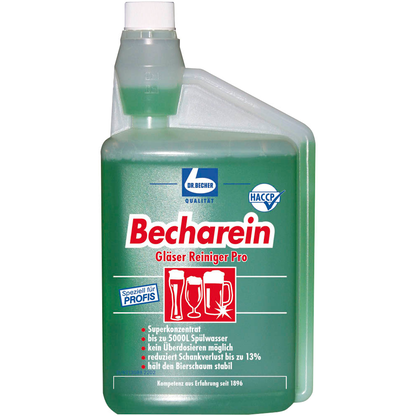 Artikelbild für DR.BECHER Becharein Gläser Reiniger Pro Spülmittel 1,0 l, Artikelnummer 417578