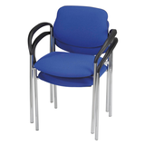 Artikelbild 1 für Nowy Styl Besucherstühle Styl blau Stoff, 2 St., Artikelnummer 260493