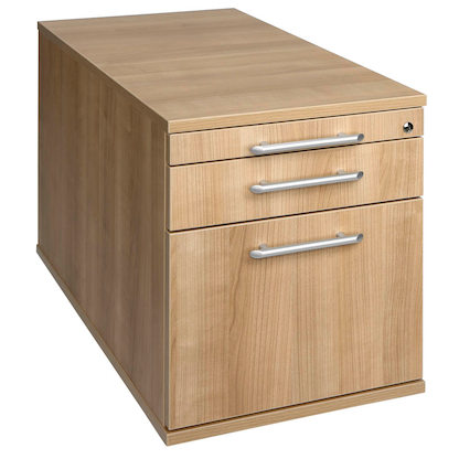 Artikelbild für HAMMERBACHER Solid Rollcontainer nussbaum 3 Auszüge 42,8 x 80,0 x 51,2 cm, Artikelnummer 293579