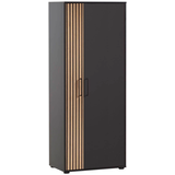 Artikelbild 1 für MÖBELPARTNER Aktenschrank Hank, 701971 schwarz, eiche 3 Fachböden 65,1 x 41,0 x 163,6 cm, Artikelnummer 336703