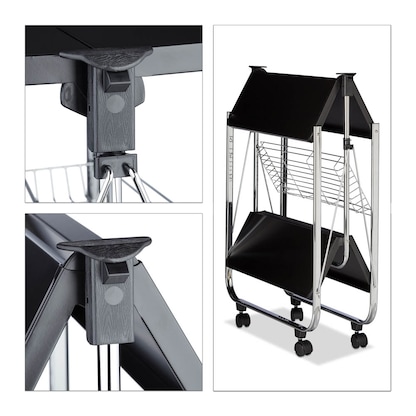 Artikelbild 5 für relaxdays Servierwagen schwarz 68,0 x 40,5 x 68,5 cm, Artikelnummer 556403