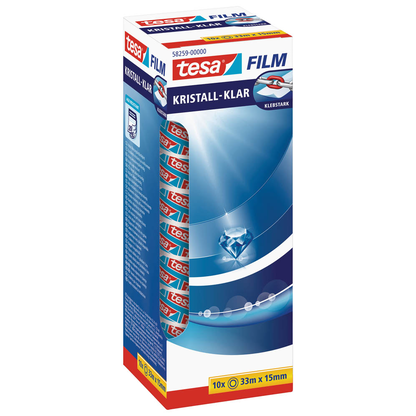 Artikelbild 2 für tesa KRISTALL-KLAR Klebefilm transparent 15,0 mm x 33,0 m 10 Rollen, Artikelnummer 873005