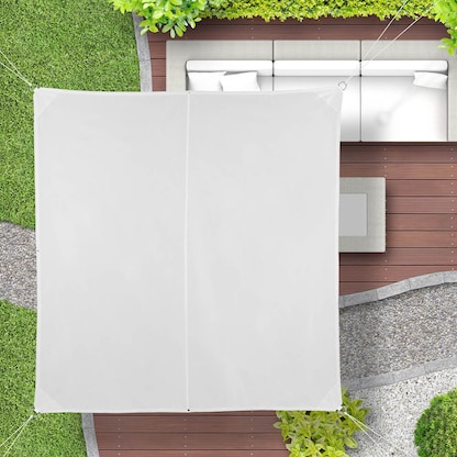 Artikelbild 6 für relaxdays Sonnensegel quadratisch weiß 3,0 x 3,0 m, Artikelnummer 770943