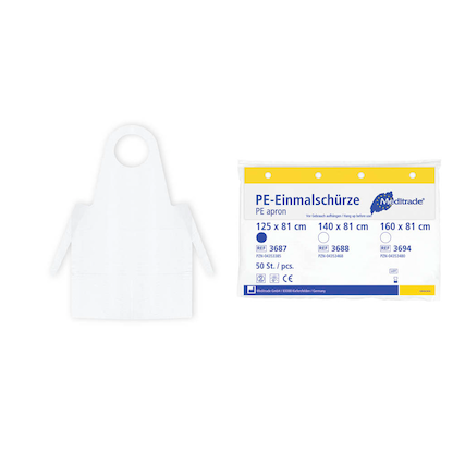 Artikelbild 2 für Meditrade® unisex Überwurfschürze weiß Einheitsgröße 50 St., Artikelnummer 563579