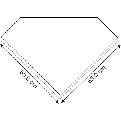Artikelbild 2 für MÖBELPARTNER Verbindungsplatte Cimal weiß, fünfeckig 65,0 x 65,0 x 2,2 cm, Artikelnummer 409615