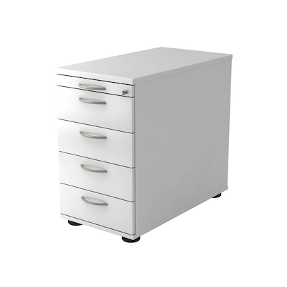 Artikelbild für HAMMERBACHER Solid SC50 Standcontainer weiß 5 Auszüge Metall-Bügelgriff chrom 42,8 x 80,0 x 72,0 - 76,0 cm, Artikelnummer 982991