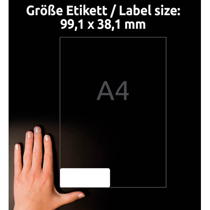 Artikelbild 5 für AVERY Zweckform Adressetiketten J8163-25 weiß 99,1 x 38,1 mm, 25 Blatt, Artikelnummer 479451