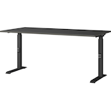 Artikelbild 1 für GERMANIA Bedano höhenverstellbarer Schreibtisch grafit rechteckig, C-Fuß-Gestell schwarz 160,0 x 80,0 cm, Artikelnummer 389108