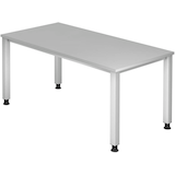 Artikelbild 1 für HAMMERBACHER QS16 höhenverstellbarer Schreibtisch lichtgrau rechteckig, 4-Fuß-Gestell silber 160,0 x 80,0 cm, Artikelnummer 868632