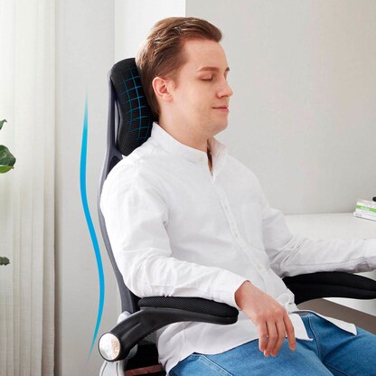 Artikelbild 12 für SONGMICS Bürostuhl, OBN86BK Stoff schwarz, Gestell silber, Artikelnummer 262747