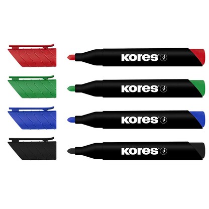 Artikelbild für Kores® ECO XP1 Permanentmarker farbsortiert 3,0 mm, 4 St., Artikelnummer 766467