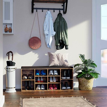 Artikelbild 2 für VASAGLE Schuhbank LHS010X01 braun Holz 104,0 cm, Artikelnummer 438889