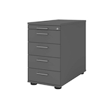 Artikelbild 1 für HAMMERBACHER Solid SC50 Standcontainer grafit 5 Auszüge Stahl-Bügelgriff silber 42,8 x 80,0 x 72,0 - 76,0 cm, Artikelnummer 348439