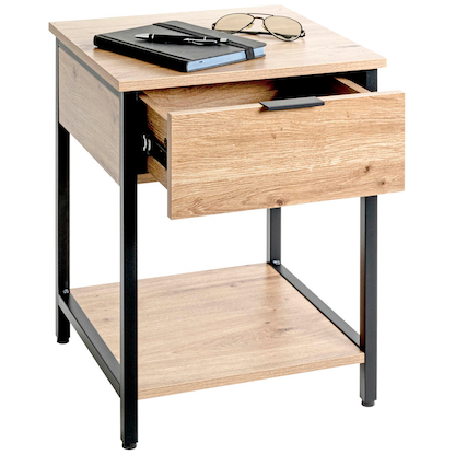 Artikelbild 2 für HAKU Möbel Beistelltisch quadratisch Spanplatte bergen-eiche 40,0 x 40,0 x 55,0 cm, 1 St., Artikelnummer 142389