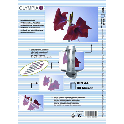 Artikelbild 5 für OLYMPIA Laminierfolien glänzend für A4 80 micron, 100 St., Artikelnummer 565395