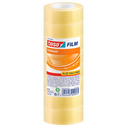 Artikelbild 2 für tesa STANDARD Klebefilm transparent 19,0 mm x 33,0 m 8 Rollen, Artikelnummer 455428