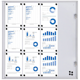 Artikelbild 1 für Showdown® Displays Schaukasten Economy XS silber 12x DIN A4 93,1 x 2,6 x 96,3 cm, 1 St., Artikelnummer 570580