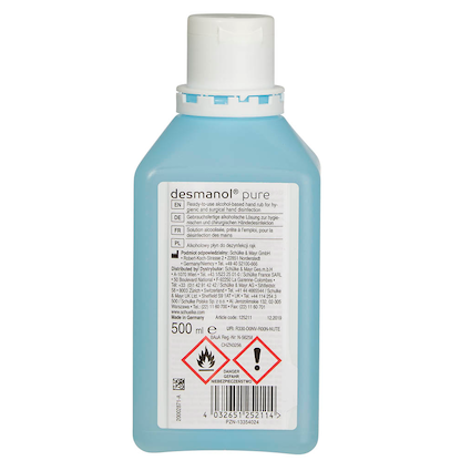 Artikelbild 4 für schülke desmanol pure Händedesinfektionsmittel 500 ml, Artikelnummer 302352