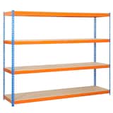 Artikelbild 1 für Simonrack Schwerlast-Weitspannregal SIMONFORTE 2409-4 458100045202498 blau, orange 240,0 x 90,0 x 200,0 cm, Artikelnummer 828287