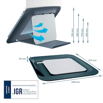 Artikelbild 8 für LEITZ Laptop-Ständer Ergo Cosy grau, Artikelnummer 652757
